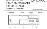 KENWOOD CD-423M CD-423M-S CD-424M DPF-J3030 DPF-J5030 MULTIPLE CD PLAYER SERVICE MANUAL INC PCBS SCHEM DIAG AND PARTS LIST 19 PAGES ENG