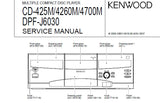 KENWOOD CD-425M CD-4260M CD-4700M DPF-J6030 MULTIPLE CD PLAYER SERVICE MANUAL INC PCBS SCHEM DIAG AND PARTS LIST 19 PAGES ENG