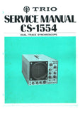 KENWOOD CS-1554 DUAL TRACE SYNCHROSCOPE OSCILLOSCOPE SERVICE MANUAL INC TRSHOOT GUIDE PCBS BLK DIAG SCHEM DIAG AND PARTS LIST 49 PAGES ENG