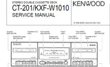 KENWOOD CT-201 KXF-W1010 STEREO DOUBLE CASSETTE DECK SERVICE MANUAL INC CONN DIAGS PCBS SCHEM DIAG AND PARTS LIST 14 PAGES ENG