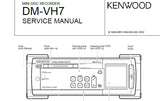 KENWOOD DM-VH7 MINI DISC RECORDER SERVICE MANUAL INC BLK DIAGS PCBS SCHEM DIAGS AND PARTS LIST 26 PAGES ENG