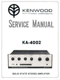 KENWOOD KA-4002 TRIO KA-4002 SOLID STATE STEREO AMPLIFIER SERVICE MANUAL INC SCHEM DIAGS PCBS AND PARTS LIST 11 PAGES ENG