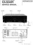 KENWOOD KA-5040R STEREO INTEGRATED AMPLIFIER SERVICE MANUAL INC WIRING DIAG PCBS SCHEM DIAG AND PARTS LIST 33 PAGES ENG