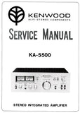 KENWOOD KA-5500 STEREO INTEGRATED AMPLIFIER SERVICE MANUAL INC BLK DIAG TRSHOOT GUIDE PCBS SCHEM DIAGS AND PARTS LIST 14 PAGES ENG