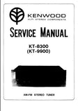 KENWOOD KA-8300 KT-9900 AM FM STEREO TUNER SERVICE MANUAL INC BLK DIAG PCBS SCHEM DIAG TRSHOOT GUIDE AND PARTS LIST 14 PAGES ENG