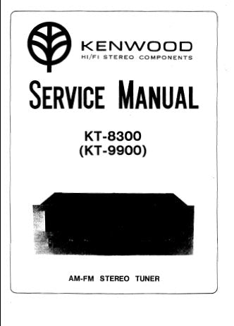 KENWOOD KA-8300 KT-9900 AM FM STEREO TUNER SERVICE MANUAL INC BLK DIAG PCBS SCHEM DIAG TRSHOOT GUIDE AND PARTS LIST 14 PAGES ENG
