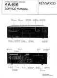 KENWOOD KA-891 STEREO INTEGRATED AMPLIFIER SERVICE MANUAL INC BLK DIAG WIRING DIAG PCBS SCHEM DIAGS AND PARTS LIST 29 PAGES ENG