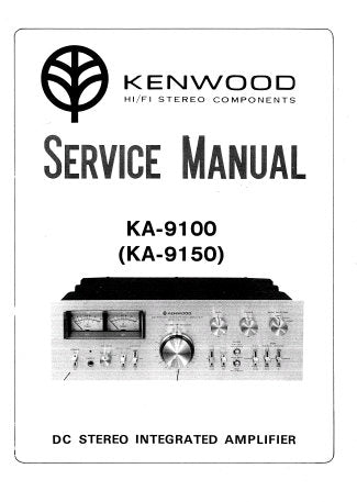 KENWOOD KA-9150 KA-9100 DC STEREO INTEGRATED AMPLIFIER SERVICE MANUAL INC BLK AND LEVEL DIAG PCBS SCHEM DIAGS CONN DIAGS AND PARTS LIST 24 PAGES ENG