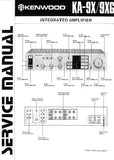 KENWOOD KA-9X KA-9XG STEREO INTEGRATED AMPLIFIER SERVICE MANUAL INC BLK AND LEVEL DIAG PCBS AND SCHEM DIAGS 11 PAGES ENG