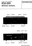 KENWOOD KM-991 STEREO POWER AMPLIFIER SERVICE MANUAL INC WIRING DIAG PCBS SCHEM DIAG AND PARTS LIST 11 PAGES ENG