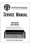 KENWOOD KR-6050 KR-6650 HIGH SPEED DC STEREO RECEIVER SERVICE MANUAL INC BLK DIAG PCBS SCHEM DIAG AND PARTS LIST 19 PAGES ENG