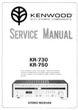 KENWOOD KR-8010 KR-8110 AM FM STEREO RECEIVER SERVICE MANUAL INC BLK DIAG AND LEVEL DIAG PCBS SCHEM DIAGS AND PARTS LIST 20 PAGES ENG