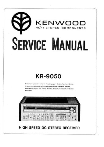 KENWOOD KR-9050 HIGH SPEED DC STEREO RECEIVER SERVICE MANUAL INC BLK DIAG PCBS SCHEM DIAG AND PARTS LIST 24 PAGES ENG