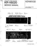 KENWOOD KR-V6020 AV STEREO RECEIVER SERVICE MANUAL INC BLK DIAG SCHEM DIAG AND PARTS LIST 30 PAGES ENG