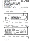 KENWOOD KRF-VR405 KRF-VR406 KRF-VR414 KRF-V4530D KRF-V5030D KRF-V5030DE KRF-5030D-S KRF-V6030D KRF-V6030DE KRF-V6030D-S AV SURROUND RECEIVER SERVICE MANUAL INC BLK DIAG PCBS SCHEM DIAGS AND PARTS LIST 37 PAGES ENG