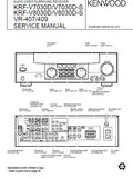 KENWOOD KRF-VR-407 KRF-VR-409 KRF-V7030D KRF-V7030D-S KRF-V8030D KRF-V8030D-S AV SURROUND RECEIVER SERVICE MANUAL INC BLK DIAG PCBS SCHEM DIAGS AND PARTS LIST 40 PAGES ENG