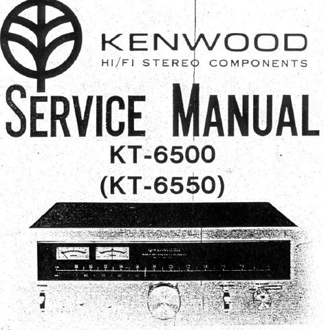 KENWOOD KT-6500 KT-6550 AM FM STEREO TUNER SERVICE MANUAL INC BLK DIAG AND SCHEM DIAG 8 PAGES ENG
