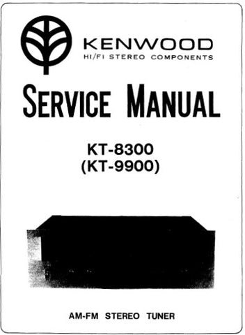 KENWOOD KT-8300 KT-9900 AM FM STEREO TUNER SERVICE MANUAL INC BLK DIAG PCBS SCHEM DIAG AND PARTS LIST 19 PAGES ENG