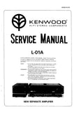 KENWOOD L-01A NEW SEPARATE AMPLIFIER SERVICE MANUAL INC BLK DIAG PCBS SCHEM DIAG AND PARTS LIST 23 PAGES ENG