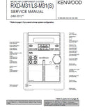 KENWOOD LS-M31 (S) RXD-M31 MICRO HIFI COMPONENT SYSTEM SERVICE MANUAL INC BLK DIAG PCBS SCHEM DIAGS AND PARTS LIST 27 PAGES ENG