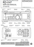 KENWOOD RD-VH7 RD-VH600 RD-VH700 STEREO AMPLIFIER TUNER CD PLAYER SERVICE MANUAL INC BLK DIAG PCBS SCHEM DIAGS AND PARTS LIST 32 PAGES ENG