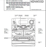 KENWOOD RXD-A5 RXD-A8 501 501E 501W 551 551E 551W 571S 701 701E 701W 751 751E 751W 771S MINI HIFI COMPONENT SYSTEM SERVICE MANUAL INC BLK DIAG WIRING DIAG PCB'S SCHEM DIAGS AND PARTS LIST 57 PAGES ENG