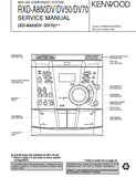 KENWOOD RXD-A850DV RXD-DV50 RXD-DV70 MINI HIFI COMPONENT SYSTEM SERVICE MANUAL INC BLK DIAG PCBS SCHEM DIAGS AND PARTS LIST 28 PAGES ENG