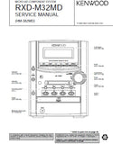 KENWOOD RXD-M32MD MICRO HIFI COMPONENT SYSTEM SERVICE MANUAL INC PCBS SCHEM DIAGS AND PARTS LIST 46 PAGES ENG