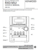 KENWOOD RXD-M32 MICRO HIFI COMPONENT SYSTEM SERVICE MANUAL INC PCBS SCHEM DIAGS AND PARTS LIST 39 PAGES ENG
