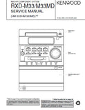 KENWOOD RXD-M33 RXD-M33MD MINI HIFI COMPONENT SYSTEM SERVICE MANUAL INC BLK DIAG PCBS SCHEM DIAGS AND PARTS LIST 42 PAGES ENG