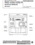 KENWOOD RXD-V252 RXD-V252-H MINI HIFI COMPONENT SYSTEM SERVICE MANUAL INC PCBS SCHEM DIAGS AND PARTS LIST 26 PAGES ENG