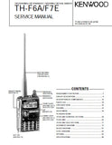 KENWOOD TH-F6A FM TRIBANDER TH-F7E FM DUALBANDER SERVICE MANUAL INC BLK DIAG PCBS SCHEM DIAGS AND PARTS LIST 74 PAGES ENG