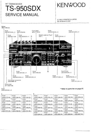 KENWOOD TS-950SDX HF TRANSCEIVER SERVICE MANUAL INC BLK DIAG PCBS SCHEM DIAGS AND PARTS LIST 349 PAGES ENG