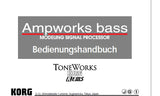 KORG AMPWORKS GUITAR MODELLING SIGNAL PROCESSOR OWNER'S MANUAL 5 PAGES ENG FRANC DEUT