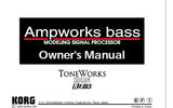 KORG AMPWORKS GUITAR MODELLING SIGNAL PROCESSOR OWNER'S MANUAL 5 PAGES ENG FRANC DEUT