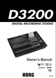 KORG D3200 DIGITAL RECORDING STUDIO OWNER'S MANUAL INC CONN DIAG BLK DIAG AND TRSHOOT GUIDE 200 PAGES ENG
