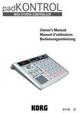 KORG KPC1 PAD CONTROL MIDI STUDIO CONTROLLER OWNER'S MANUAL INC CONN DIAGS AND TRSHOOT GUIDE 95 PAGES ENG FRANC DEUT