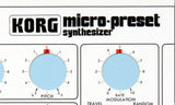 KORG M-500 MICRO PRESET SYNTHESIZER SETTING CHART 13 PAGES ENG