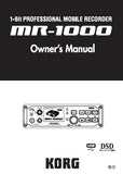 KORG MR-1000 1 BIT PROFESSIONAL MOBILE RECORDER OWNER'S MANUAL  INC CONN DIAG AND TRSHOOT GUIDE 56 PAGES ENG