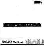 KORG SDD-3000 DIGITAL DELAY SERVICE MANUAL INC BLK DIAGS SCHEM DIAGS PCB'S AND PARTS LIST 36 PAGES ENG