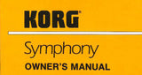 KORG SYMPHONY ORCHESTRA MODULE OWNER'S MANUAL INC TRSHOOT GUIDE 32 PAGES ENG