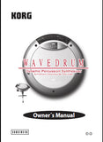KORG WAVEDRUM DYNAMIC PERCUSSION SYNTHESIZER OWNER'S MANUAL INC CONN DIAG 32 PAGES ENG