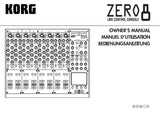 KORG ZERO 8 LIVE CONTROL CONSOLE OWNER'S MANUAL INC CONN DIAGS BLK DIAG AND TRSHOOT GUIDE 108 PAGES ENG FRANC DEUT
