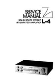 LUXMAN L-4 SOLID STATE STEREO INTEGRATED AMPLIFIER SERVICE MANUAL INC PCBS SCHEM DIAG AND PARTS LIST 11 PAGES ENG