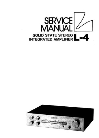 LUXMAN L-4 SOLID STATE STEREO INTEGRATED AMPLIFIER SERVICE MANUAL INC PCBS SCHEM DIAG AND PARTS LIST 11 PAGES ENG