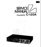 LUXMAN C-120A STEREO PREAMP SERVICE MANUAL INC BLK DIAG SCHEM DIAG PCBS AND PARTS LIST 16 PAGES ENG