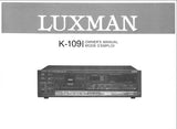 LUXMAN K-109 MANUAL CALIBRATION STEREO CASSETTE TAPE DECK OWNER'S MANUAL INC CONN DIAGS 20 PAGES ENG FRANC