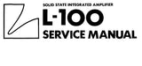 LUXMAN L-100 SOLID STATE STEREO INTEGRATED AMP SERVICE MANUAL INC BLK DIAGS SCHEMS PCBS AND PARTS LIST 19 PAGES ENG