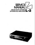 LUXMAN L-2 SOLID STATE STEREO INTEGRATED AMP SERVICE MANUAL INC SCHEM DIAG PCBS AND PARTS LIST 15 PAGES ENG