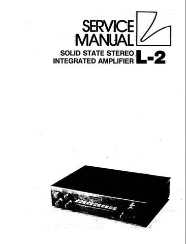 LUXMAN L-2 SOLID STATE STEREO INTEGRATED AMP SERVICE MANUAL INC SCHEM DIAG PCBS AND PARTS LIST 15 PAGES ENG